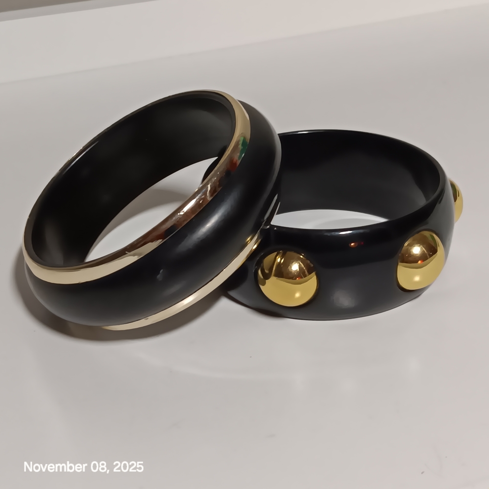 Vintage 90s Biker Punk Bangle Set